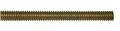 1/4-20T x 36" All Threaded Brass Hanger Rod