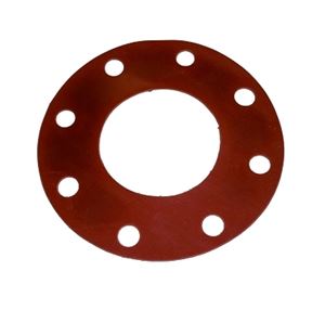 4&quot; Flange Gasket, Full Face, Red Rubber