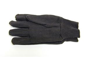 Jersey Gloves, Brown Cotton   