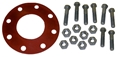 8" Flange Gasket Kit, Full Face, Red Rubber