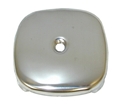 Polished SS 1-Hole Square Overflow Plate