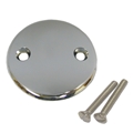 CP DC Zinc 2-Hole Round Overflow Plate w/Screws