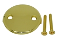 PVD DC Zinc 2 Hole Round Overflow Plate w/Screws