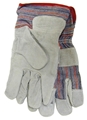 Leather Palm Denim Work Gloves