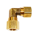 1/2" od Brass Compression Elbow, LF