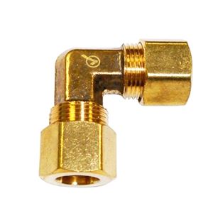 3/8&quot; od Brass Compression Elbow, LF