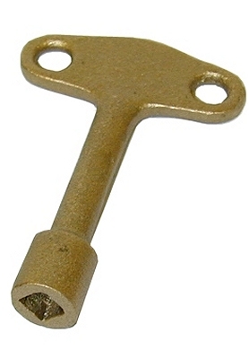 5/16 x 3" Brass Furnace Key   
