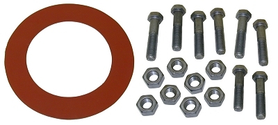 4" Flange Gasket Kit, Ring, Red Rubber