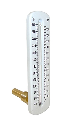 Angled Brass Thermometer,  IMP