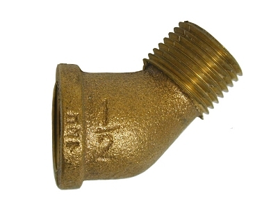 1/2" Brass 45 deg Street Elbow LF