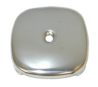 Polished SS 1-Hole Square Overflow Plate