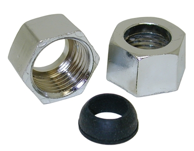 1/2 x 9/16 CP SJ Nuts w/Washers - 25 Pack