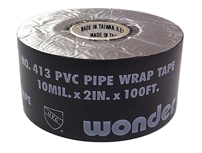 2"x100ft UPC Blk PipeWrap,10ml