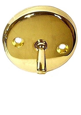 PB DC Steel 2-Hole Round Trip-Lever Overflow Plate