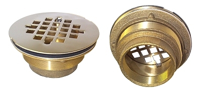 2" IPS Brass Shower Drain     
