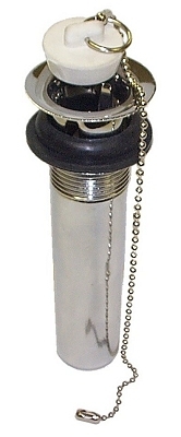 Lavatroy Drain w/20 ga. Tailpiece, Stopper & Chain