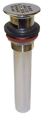 CP BR Lavatory Grid Drain with Overflow, 17 ga. Tailpiece