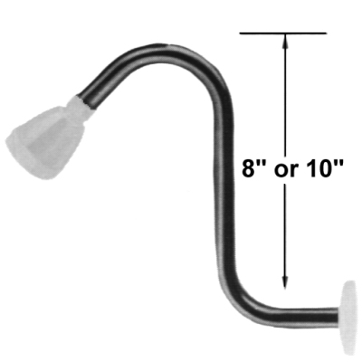10" CP Brass 'S' Shower Arm   