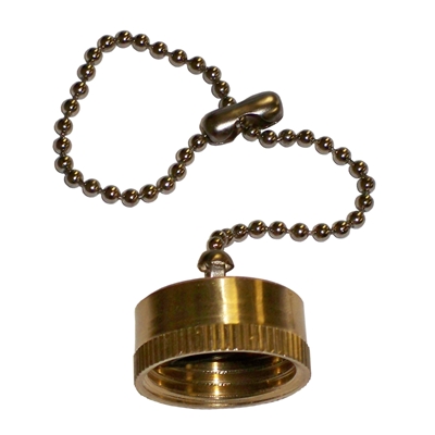 3/4" FHT BR Hose Cap w/Chain       