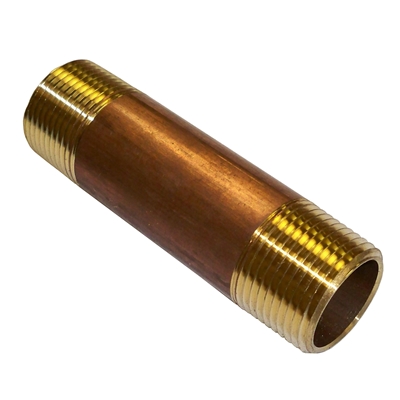1"    x 4-1/2 Red Brass Nipple LF