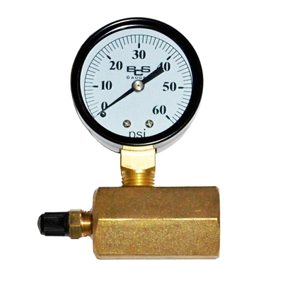 2" Gauge, Body & Valve, 0-60# 