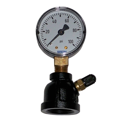 0-100#, 2" Gauge, 3/4" Reducer