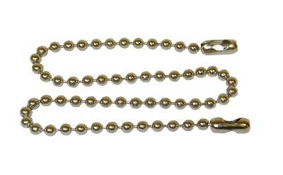 11" NP `B` #10 Bead Chain     