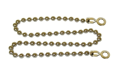 15" NP `A` #10 Bead Chain     