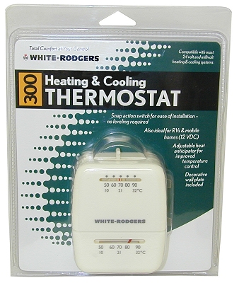 Ht/Cl Thermostat,White, Bbl Pk