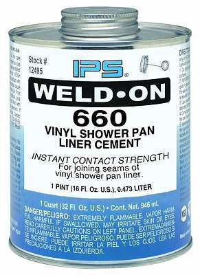 Shower Pan Liner Cement, 1 pt.