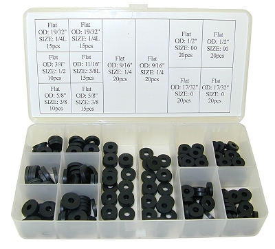 Flat Bibb Wsh Asst.-200pc/8sz 